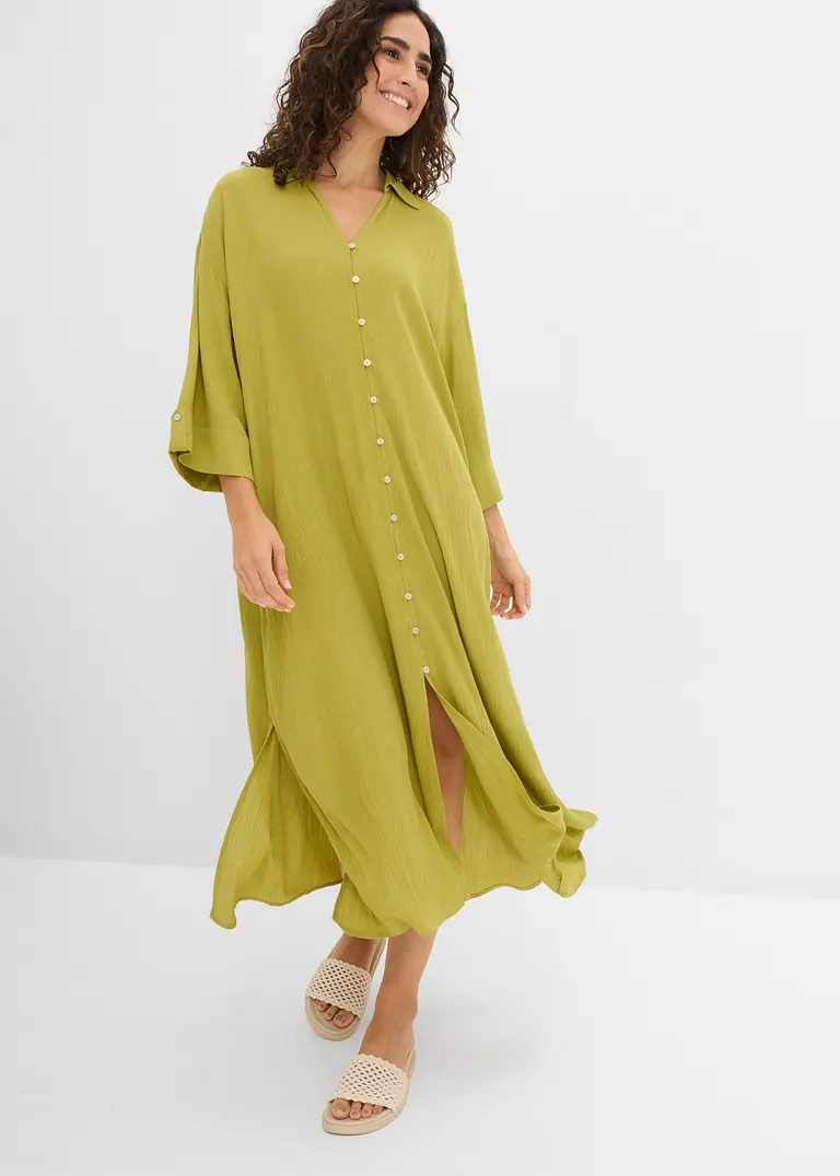 Kaftan-Kleid aus fließender Viskose