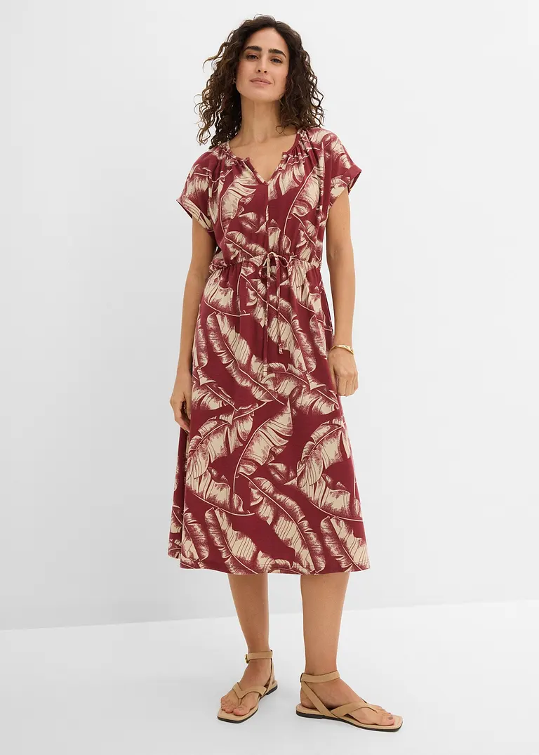 Jerseykleid aus fließendem Viskose-Mix